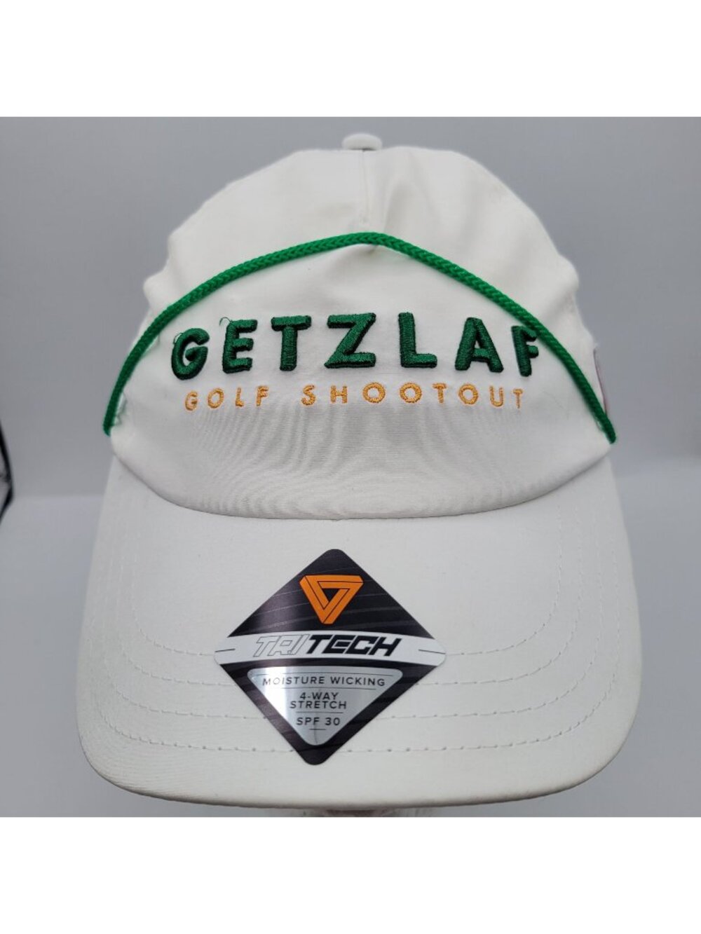 Getzlaf Golf Shootout White Baseball Hat Moisture Wicking SPF 30 Tritech Outdoor